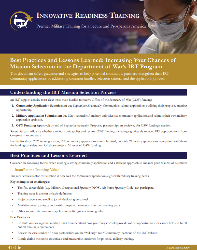 IRT brochure